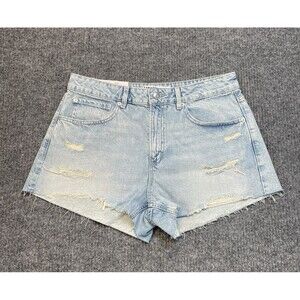 Garage Denim Festival Shorts Women Size 11 Distressed Cut-Off Blue Cotton NEW